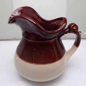 McCoy Pitcher, Brown & Creme Color, Pottery